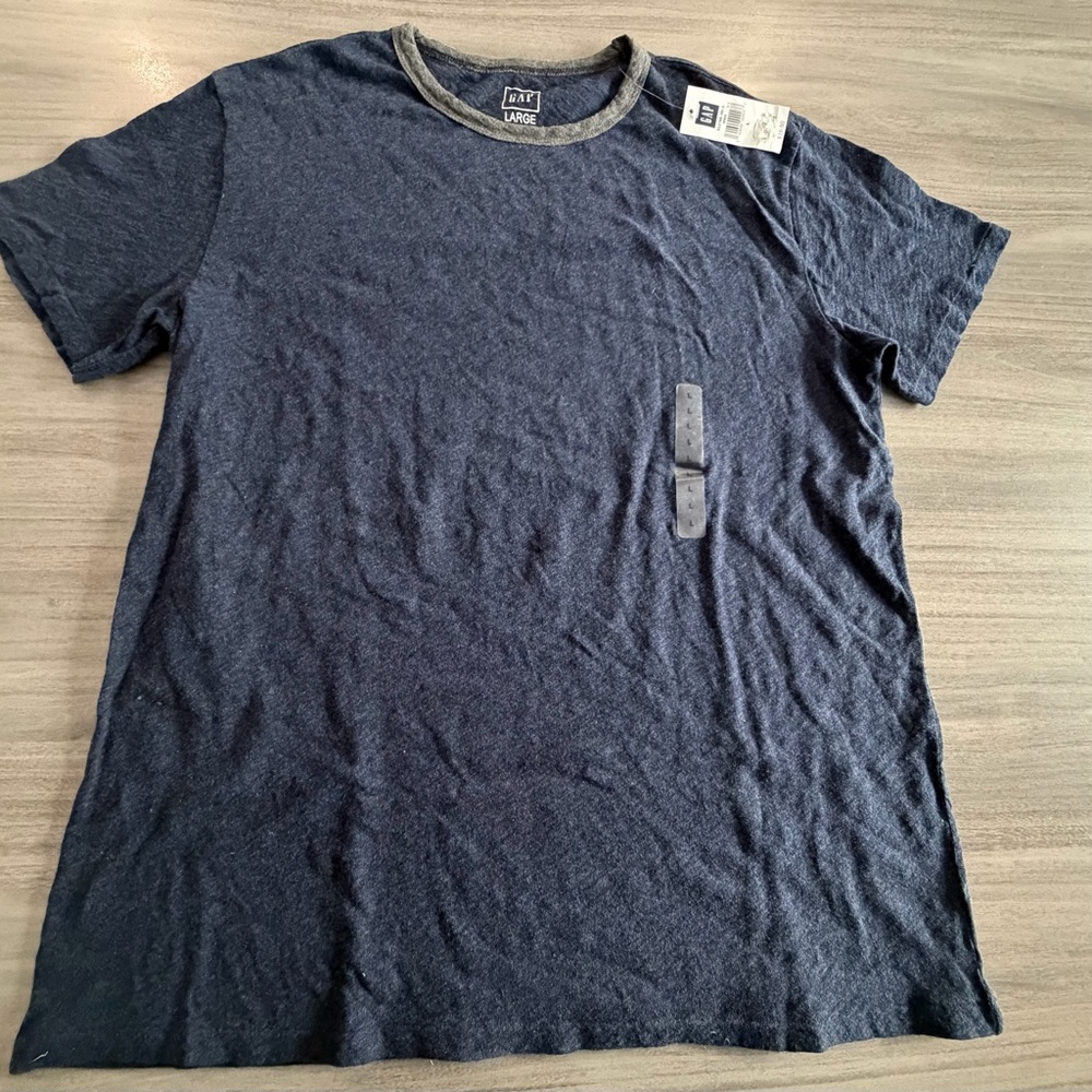 GAP Men’s T Shirt, Dark Blue/Gray, Size L